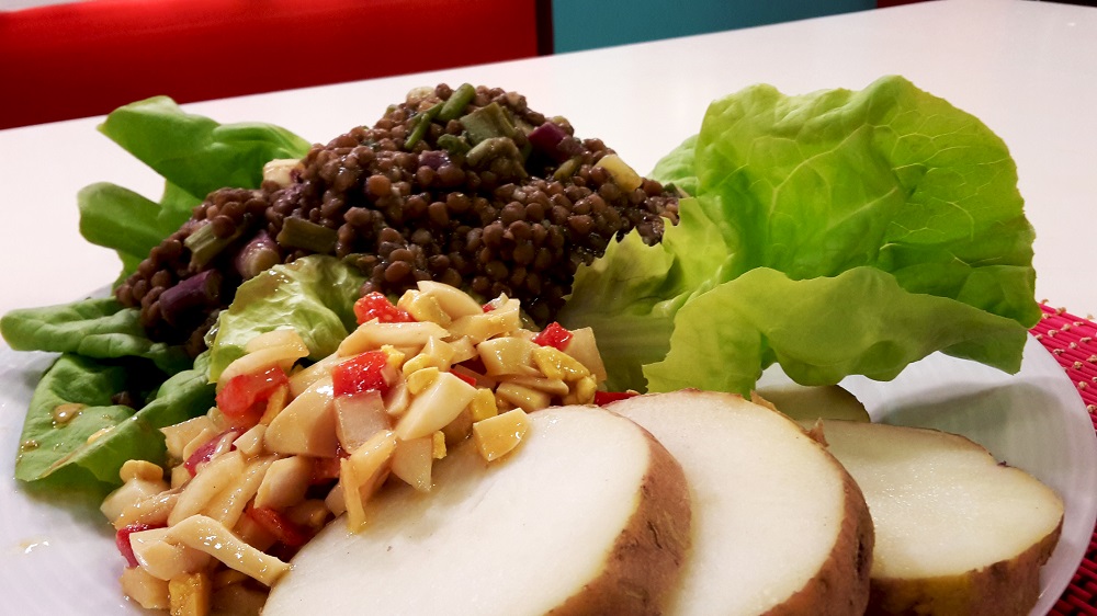 Ensalada tibia de lentejas