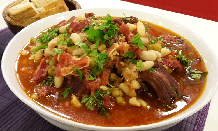 Guiso de porotos de manteca con ossobuco