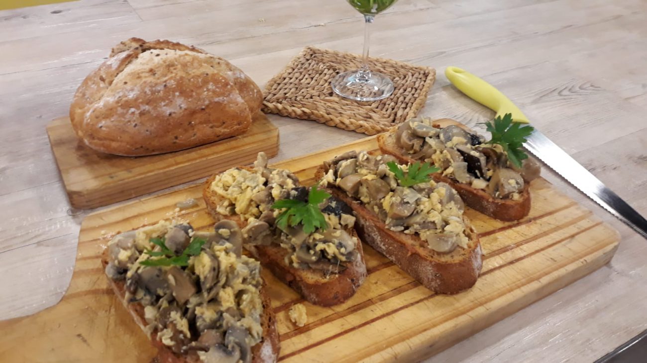 Tostas de champiñones