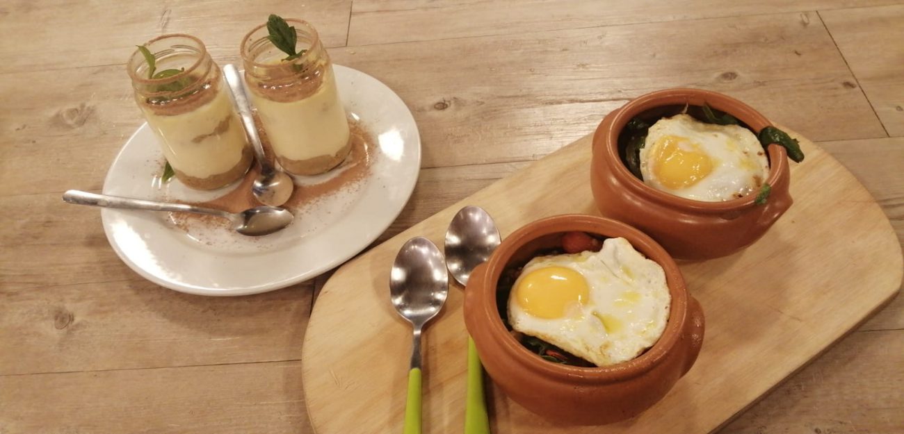 Cazuela de garbanzos y acelgas + Tiramisú en vaso