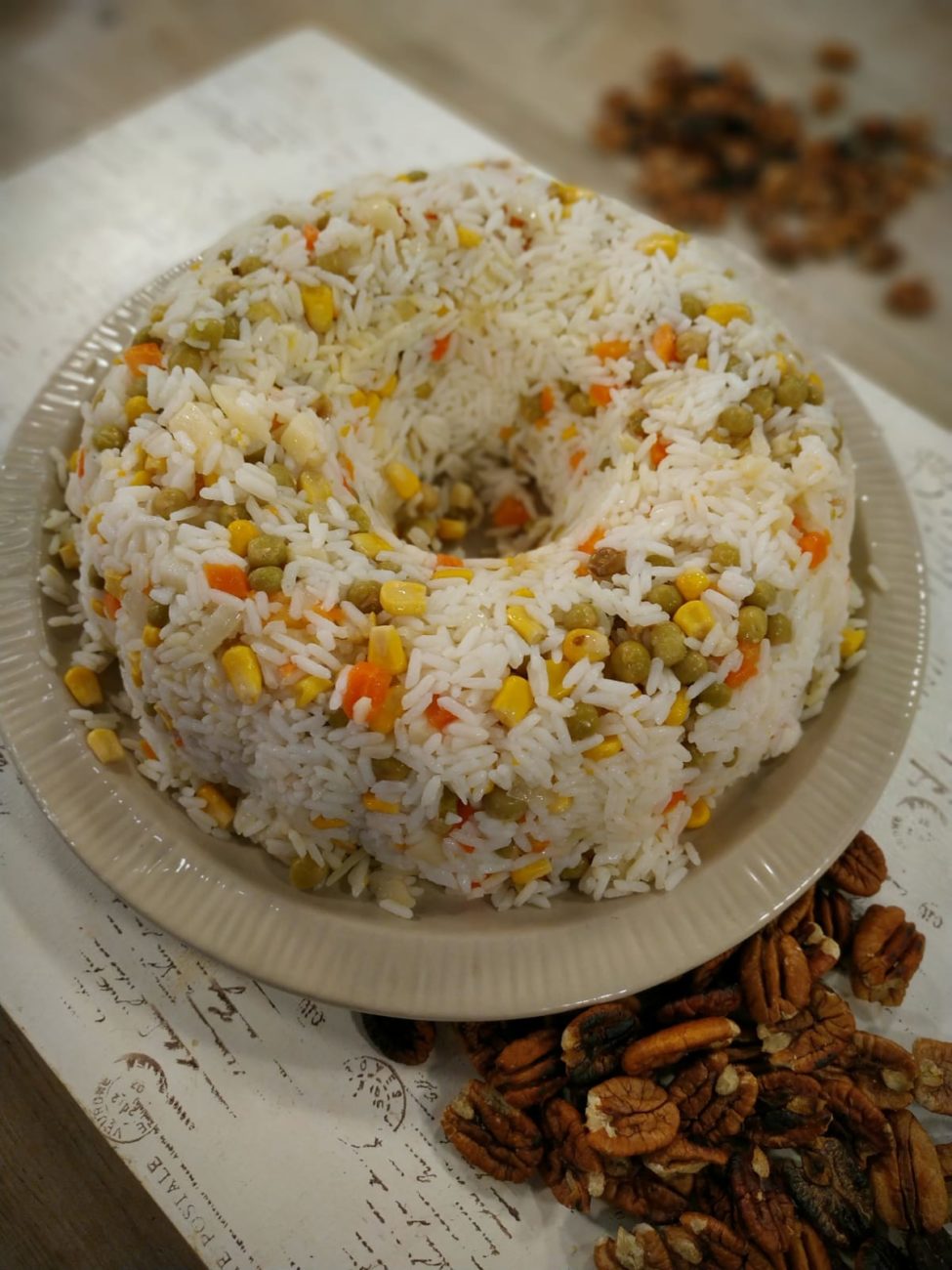 Aro de arroz a la jardinera