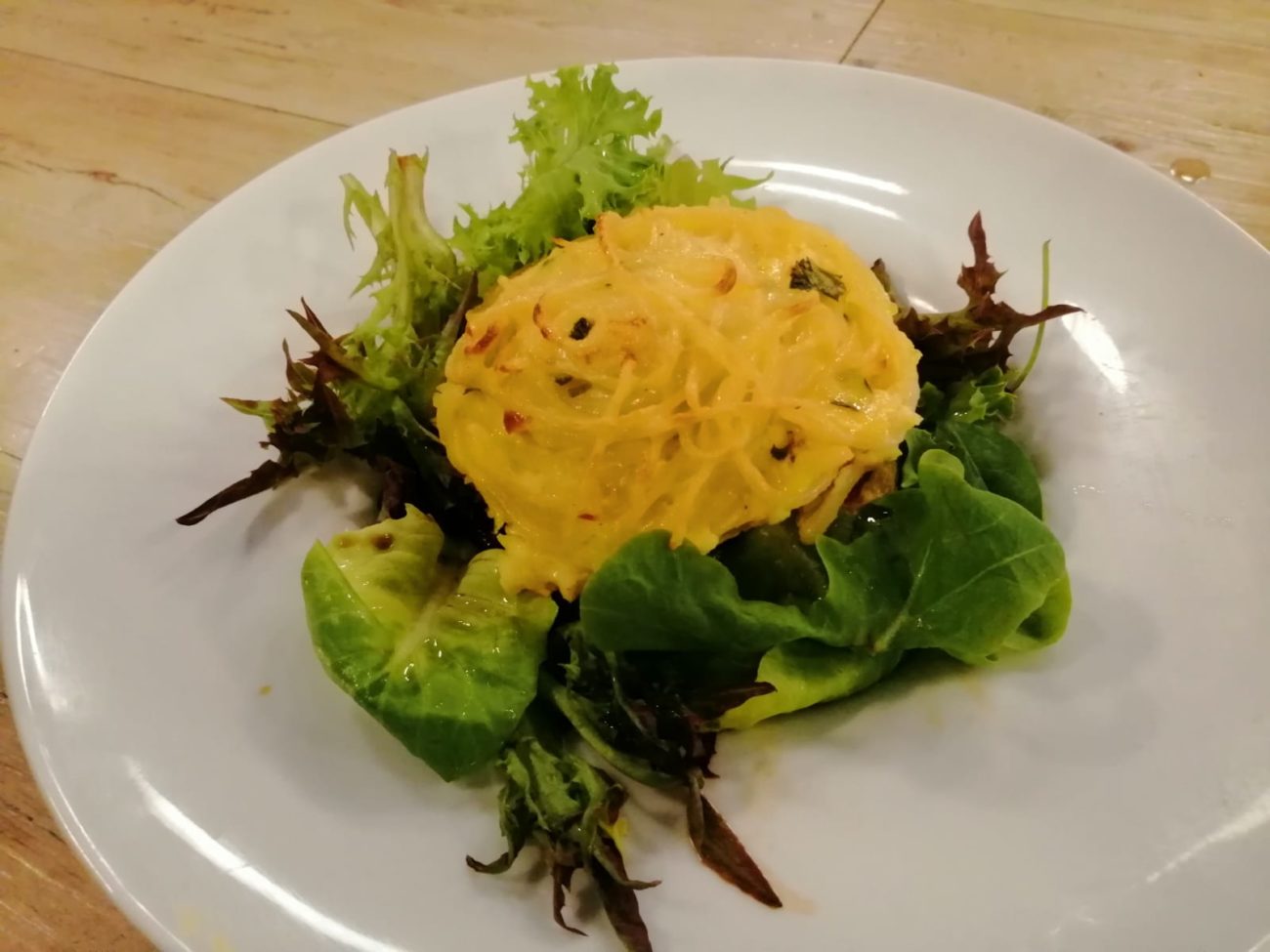 Tortitas de vermicelli y pollo