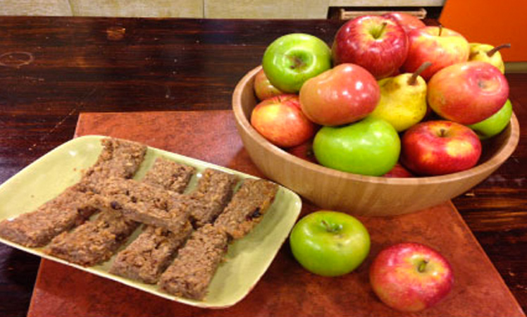 Barritas de manzana y cereales