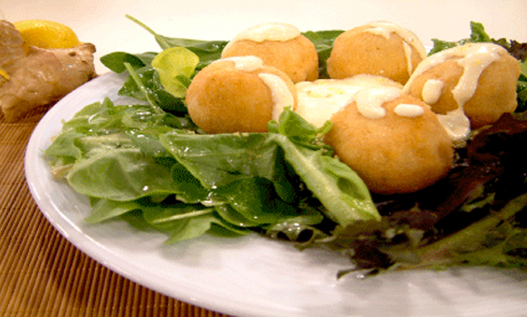 Bolitas de atún con puré