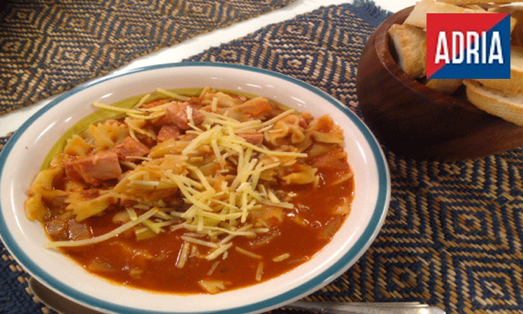 Guiso de lentejas y pasta Adria