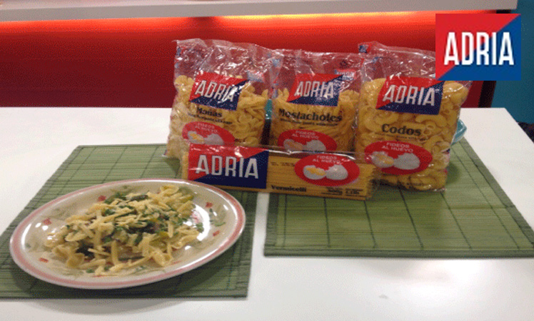 Moñas Adria con zapallitos y hongos