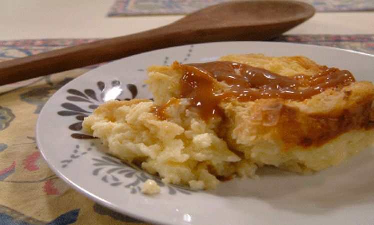 Postre de rodajas de pan