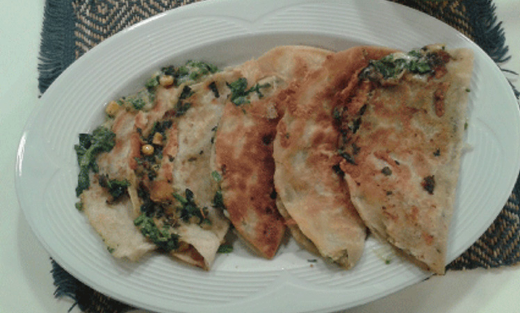 Quesadillas con crema de choclo