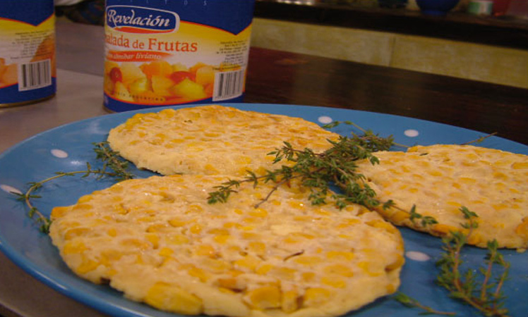 Tortilla de choclo con queso